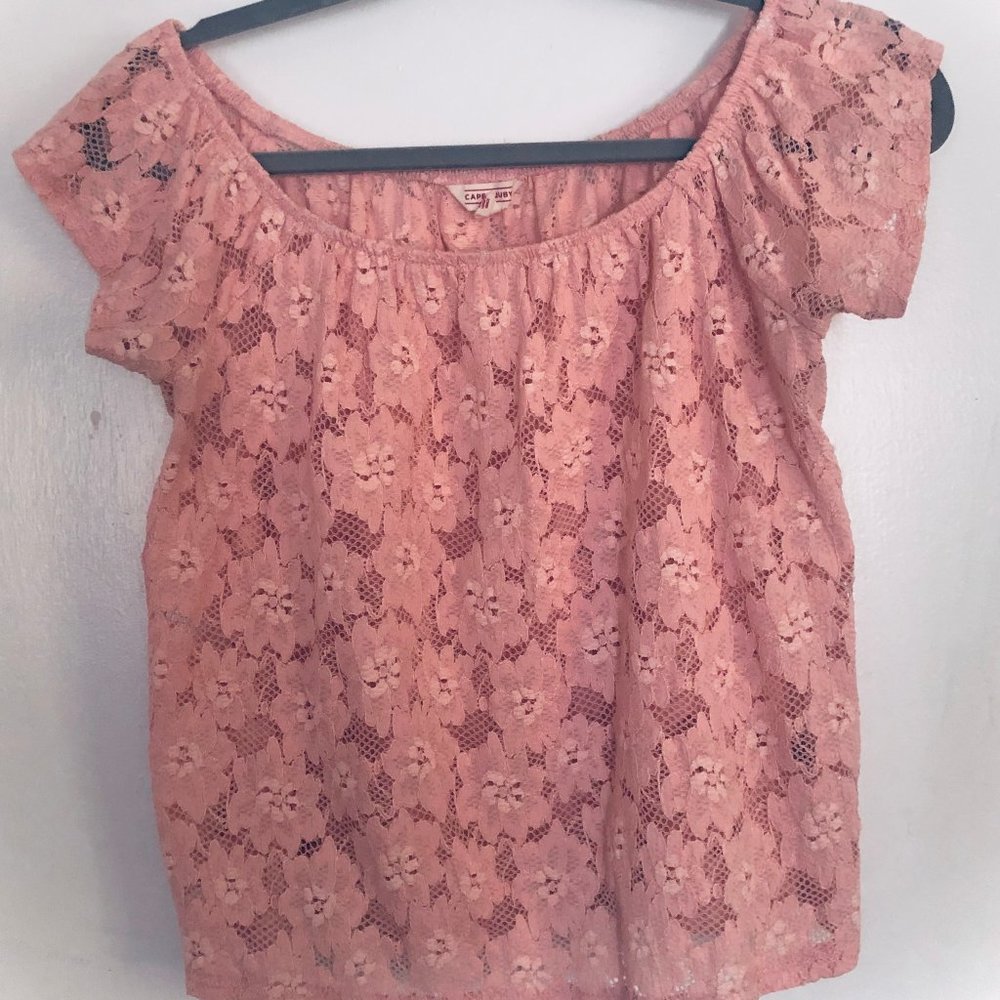 Off the shoulder lace top